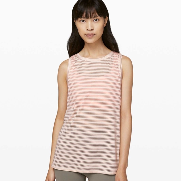 Lululemon Meet Halfway Tank *Striped Butter Pink - Picture 2 of 8